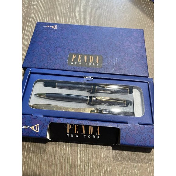 Vintage Penda New‎ York Ball Point Pen Ink Pens Set - Picture 2 of 3